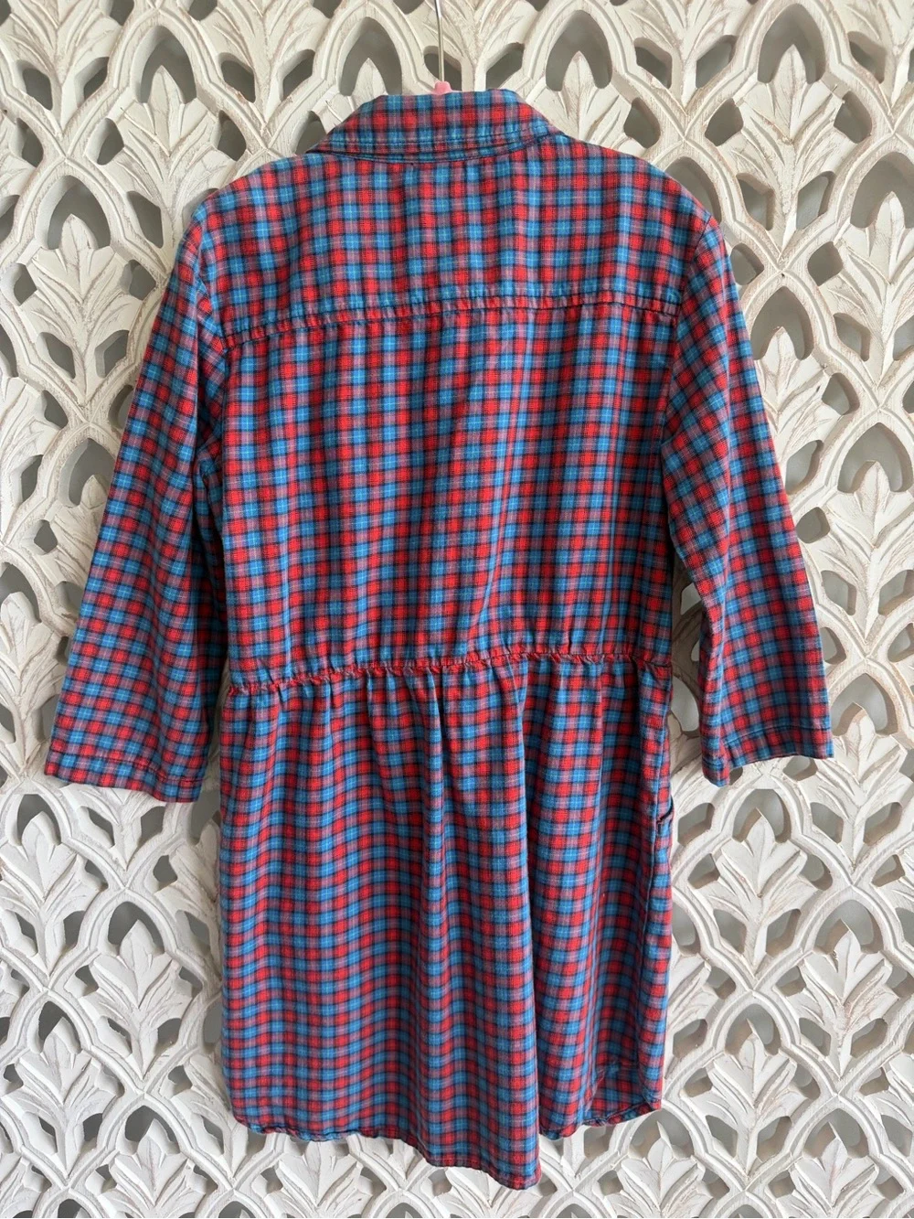 GapKids Size M (8) Flannel Ruffle Shirt Dress